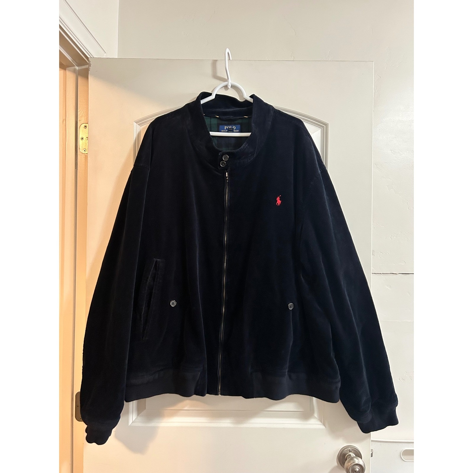 Polo Ralph Lauren Men's Navy Corduroy Bomber Jacket 5xb (Big & Tall 5xb / 5tg.